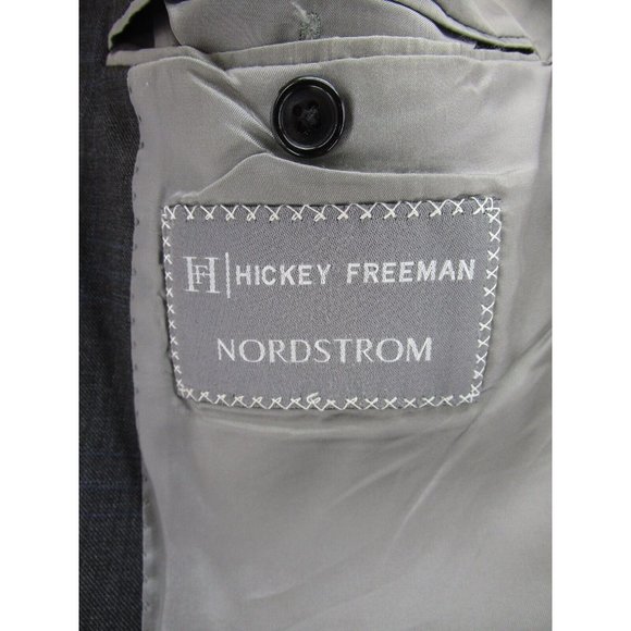 Hickey Freeman Blazer 42 Jacket Worsted Wool Sport Coat Nordstorm Check - Picture 11 of 14